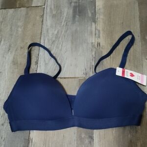 5/$25 SALE NEW Pink Lover Size 34B Navy Smooth T-Shirt Wire-free Bra